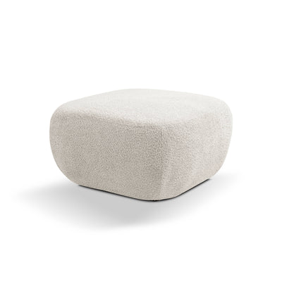 Pufa Olemo w stylu organic modern 75×39 cm, tkanina Abriamo – widok pod kątem | Pillovely
