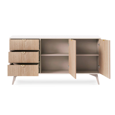 Mandala Sideboard 158x80 with Drawers and Cabinets, Japandi Style – photo 4