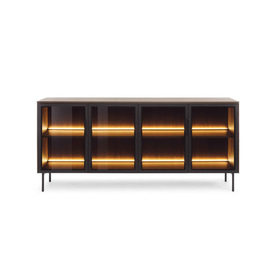 Komoda Lummer 181x83 z drzwiami w stylu eleganckim – widok z przodu