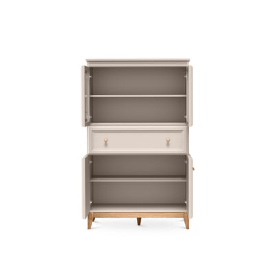 Witryna Serena 92x151 przeszklona w stylu modern classic – z otwartymi frontami