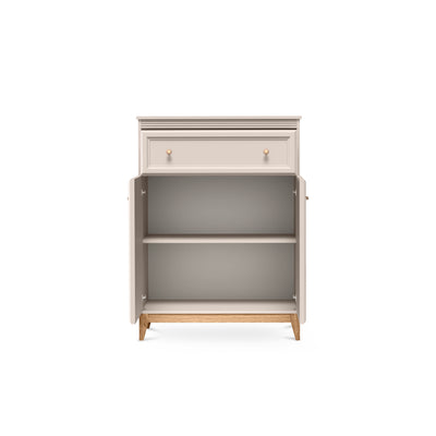 Commode Serena 92x126 avec étagère et tiroir, de style modern classic - avec façades ouvertes