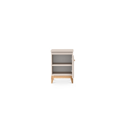Szafka nocna Serena 45x62 na dębowych nogach w stylu modern classic – z otwartymi frontami