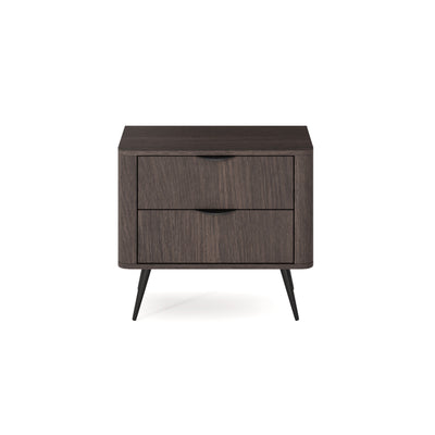 Velia Bedside Table with 2 Drawers 63x55 cm, Soft Loft Style – front view