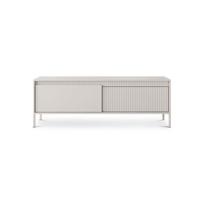 Szafka RTV Senra 154x53 w stylu japandi – widok z przodu