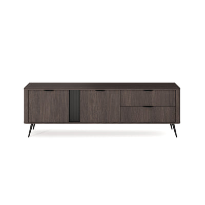 Szafka RTV Velia 195x61 w stylu japandi – widok z przodu