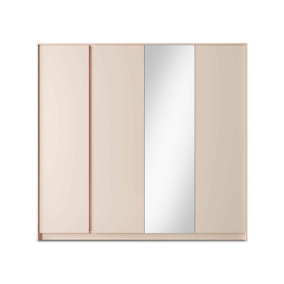 Szafa Dust 4-drzwiowa 223x210 cm w stylu minimalistycznym – widok z przodu