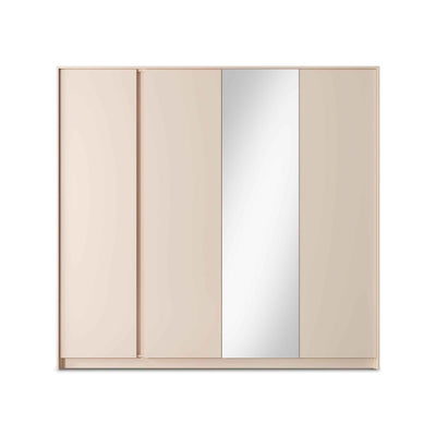 Szafa Dust 4-drzwiowa 223x210 cm w stylu minimalistycznym – widok z przodu
