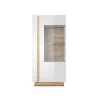 Witryna Armelia przeszklona 72x154 cm w stylu nowoczesnym – widok z przodu