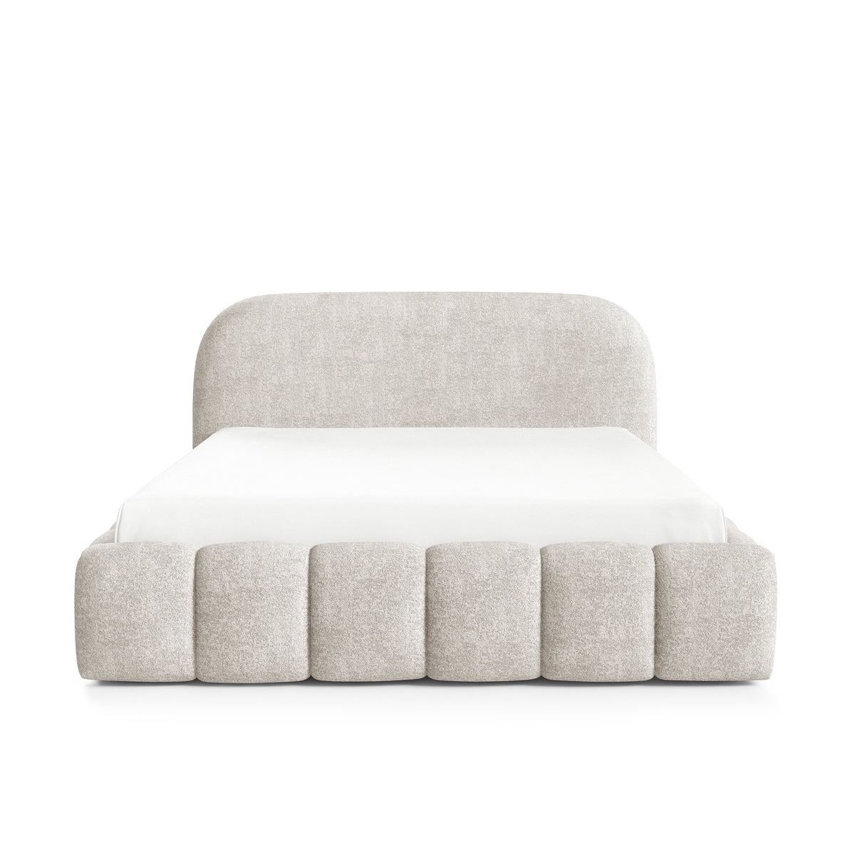 Tegell Upholstered Ottoman Bed with Storage, Modern Soft Style, Monte Fabric – front view