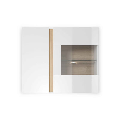 Witryna Armelia wisząca przeszklona 97x83 cm w stylu minimalistycznym – widok z przodu