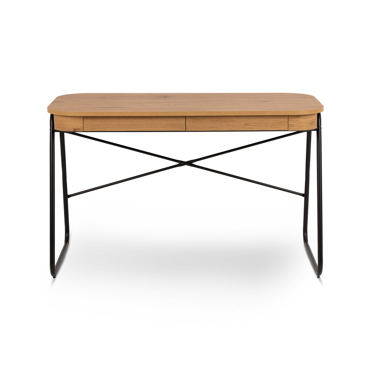 Bureau Astel 120x60 à deux tiroirs, de style moderne - vue de face
