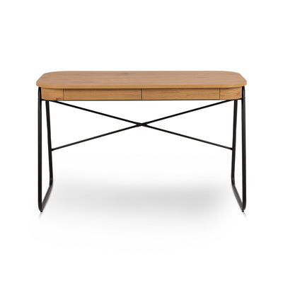 Bureau Astel 120x60 à deux tiroirs, de style moderne - vue de face