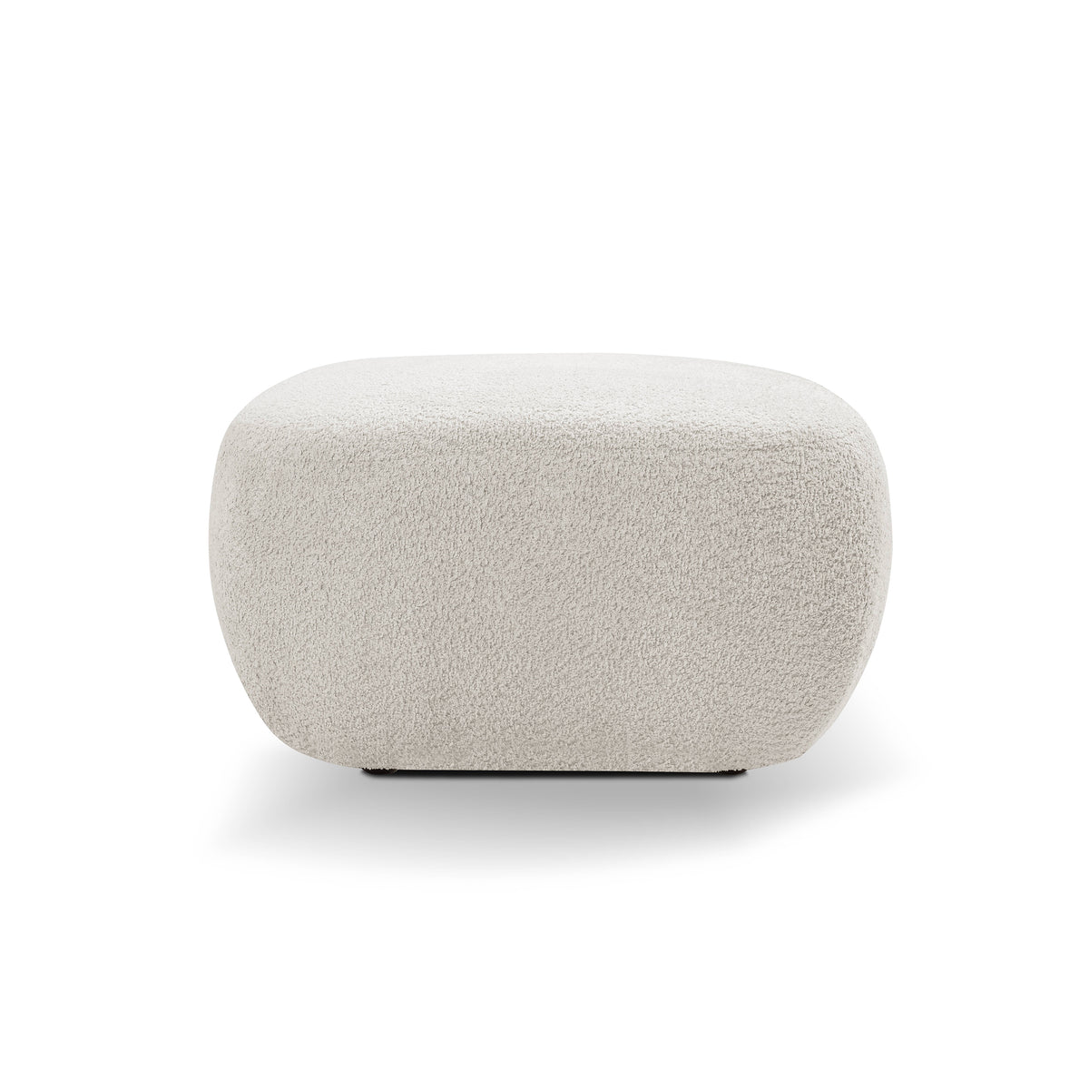 Pufa Olemo w stylu organic modern 75×39 cm, tkanina Abriamo – widok z przodu