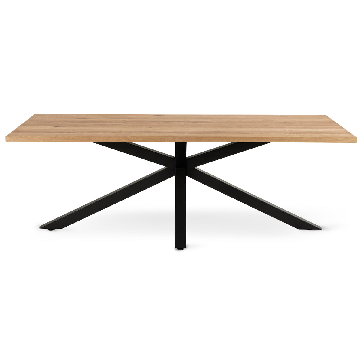 Stół Oryss Oak do jadalni 220x76 w stylu industrialnym – widok z przodu