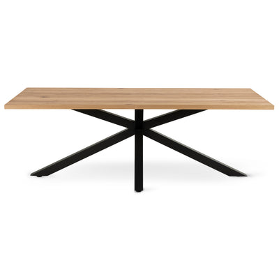Stół Oryss Oak do jadalni 220x76 w stylu industrialnym – widok z przodu