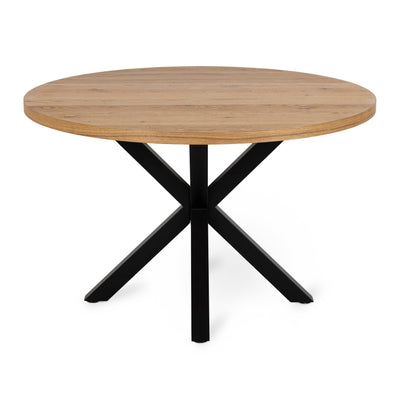 Okrągły stół Stela Classic 120x77 w stylu industrialnym – widok z przodu