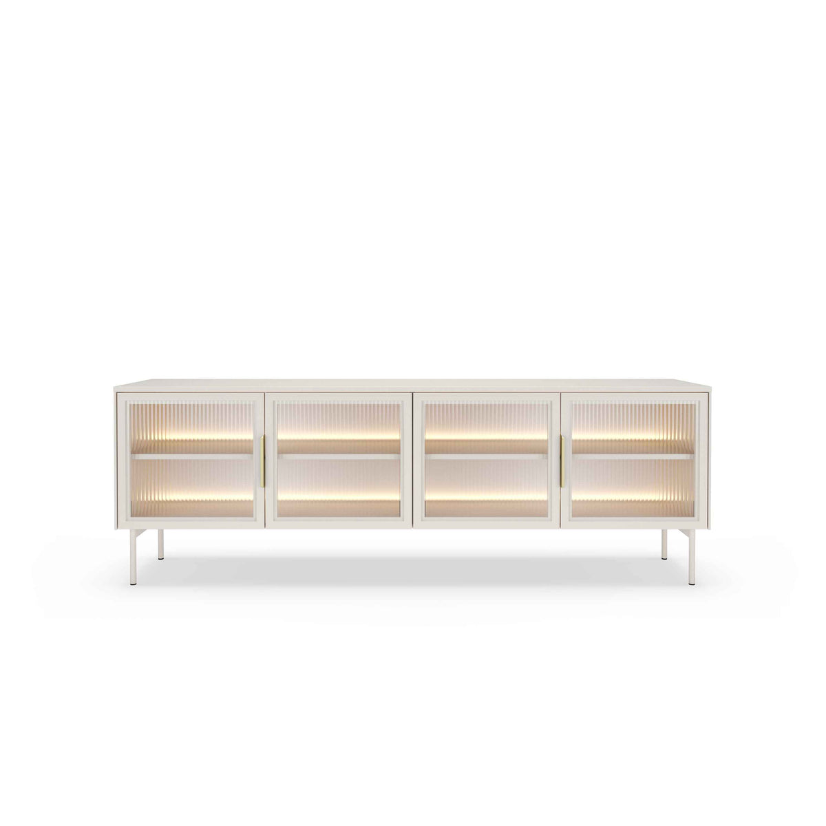 Szafka RTV Lummer 181x62 w stylu nowoczesnym – widok z przodu