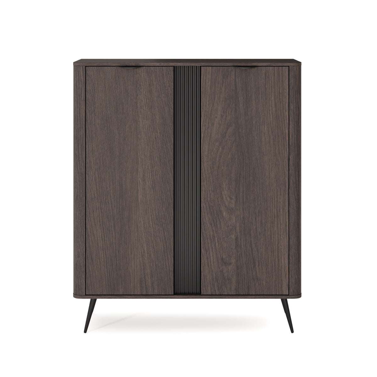 Komoda wysoka 2-drzwiowa 113x134 w stylu soft loft | Velia