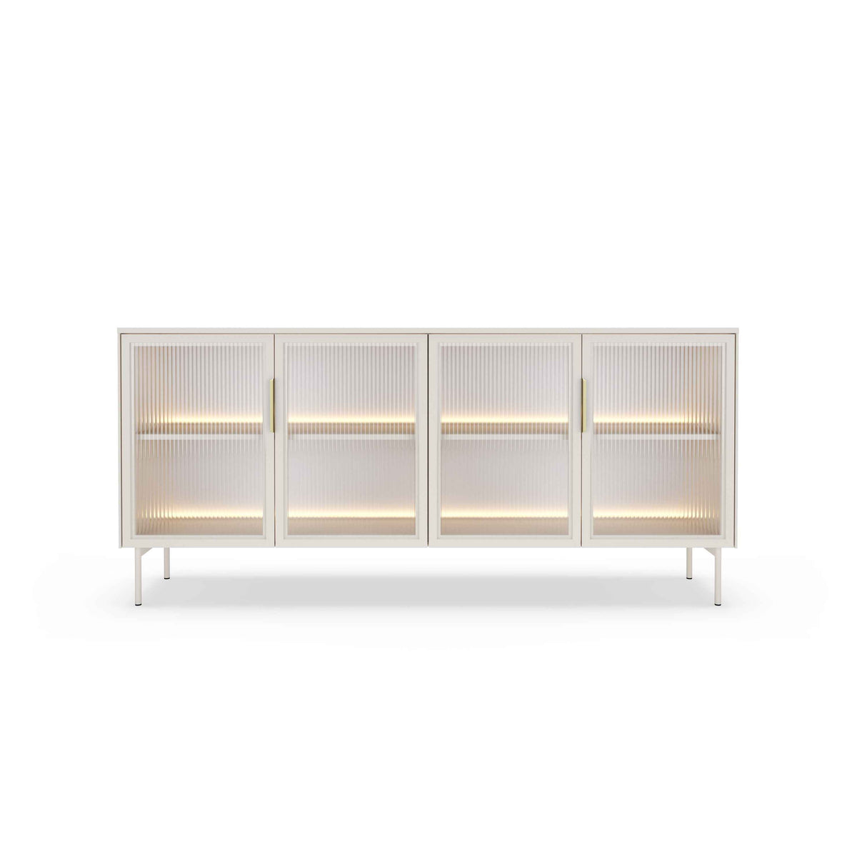Komoda Lummer 181x83 z drzwiami w stylu eleganckim – widok z przodu