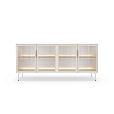 Komoda Lummer 181x83 z drzwiami w stylu eleganckim – widok z przodu