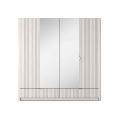 Szafa Laanti 4-drzwiowa 213x208 cm w stylu nowoczesnym – widok z przodu