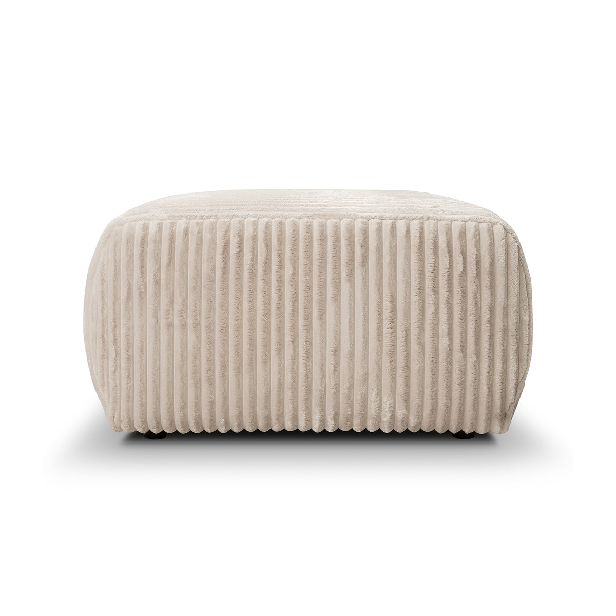 Pufa Alloro tapicerowana 82x41 w stylu vintage – widok z boku