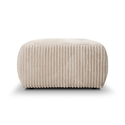 Pufa Alloro tapicerowana 82x41 w stylu vintage – widok z boku