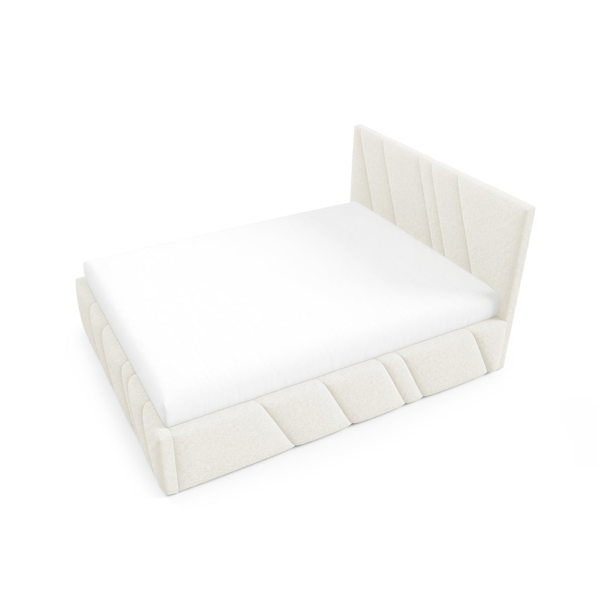 Raiz Quilted Upholstered Ottoman Bed with Storage, Various Sizes in Modern Style, Lambi Fabric – photo 4