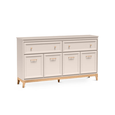 Commode Serena 179x100 avec façades fraisées dans un style modern classic - vue en angle | Pillovely