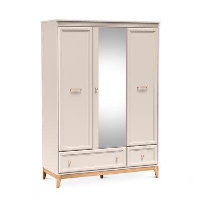 Armoire Serena avec miroir, 136x193, à 3 portes, de style modern classic - vue en angle | Pillovely