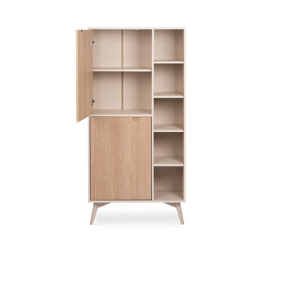 Mandala Bookcase 80x160 with Shelves and Cabinets, Japandi Style – photo 6
