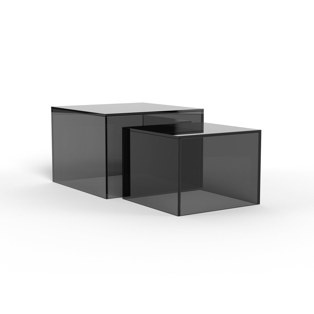 Quadrato Set of Two Coffee Tables, Modern Style – side view