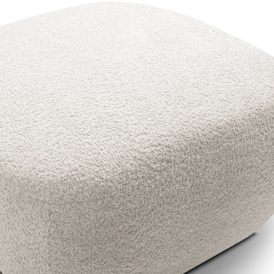 Pufa Olemo w stylu organic modern 75×39 cm, tkanina Abriamo – zbliżenie na detale i fakturę