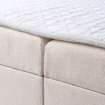Stavy Continental Divan Bed with Topper and Storage, Scandinavian Style