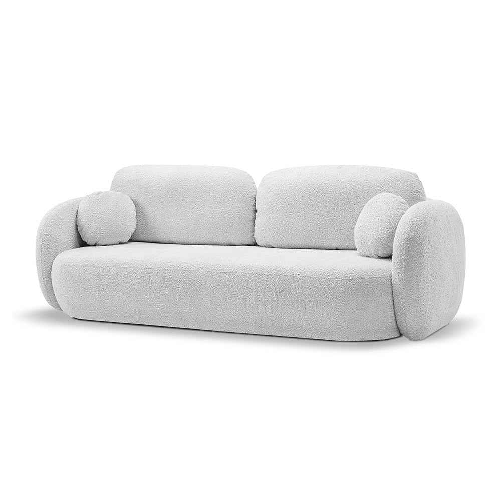 Olemo Sofa Bed 142x200, Modern Style, Abriamo Fabric – Pearl Ash (ABRIAMO 05)