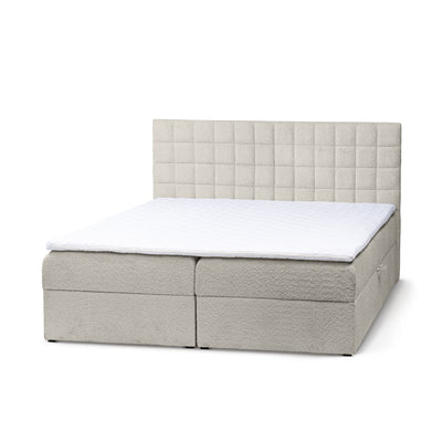 Laky Continental Divan Bed with Topper and Storage, Modern Style – Sandy Dune (ABRIAMO 03), 200