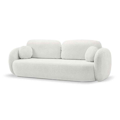 Olemo Sofa Bed 142x200, Modern Style, Abriamo Fabric – Morning White (ABRIAMO 04)