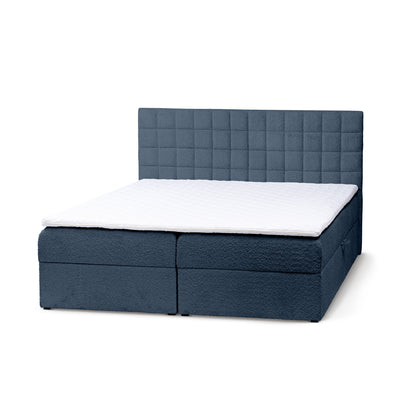 Laky Continental Divan Bed with Topper and Storage, Modern Style – Cobalt Shadow (ABRIAMO 14), 200