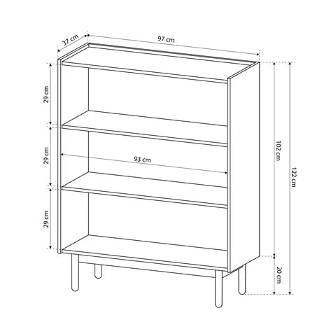 Komoda Anawa 97x122 w stylu skandynawskim – zdjęcie 6