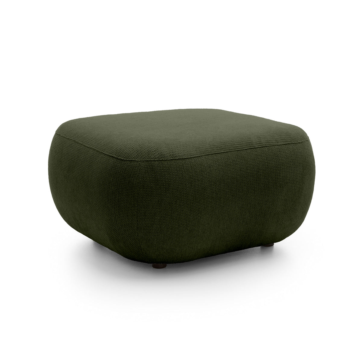 Olemo Relaxation Pouffe 75x39 cm made of PUR Foam, Japandi Style, Aragon Fabric – Yew Green (ARAGON 39)