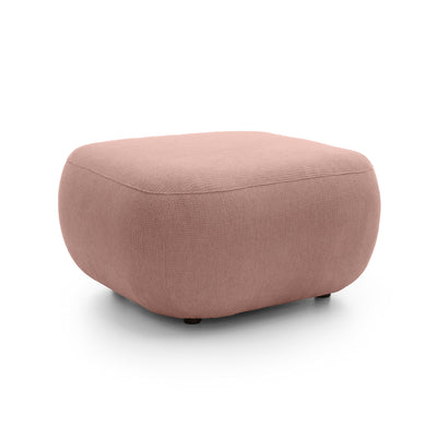 Olemo Relaxation Pouffe 75x39 cm made of PUR Foam, Japandi Style, Aragon Fabric – Rosy Beige (ARAGON 62)