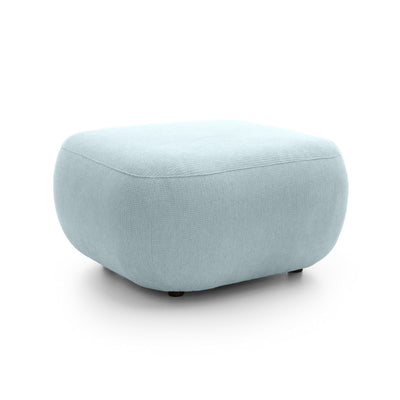 Olemo Relaxation Pouffe 75x39 cm made of PUR Foam, Japandi Style, Aragon Fabric – Icy Azure (ARAGON 70)