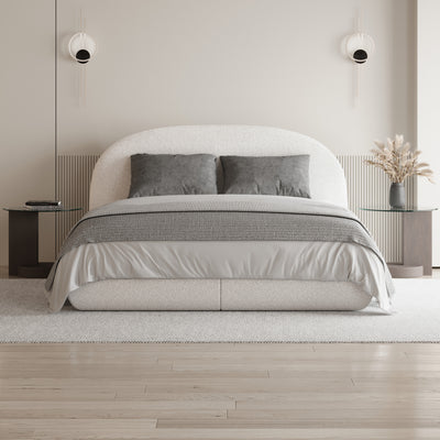 Glori Upholstered Ottoman Bed 140/160/180x200 with Storage, Modern Style – in a room setting