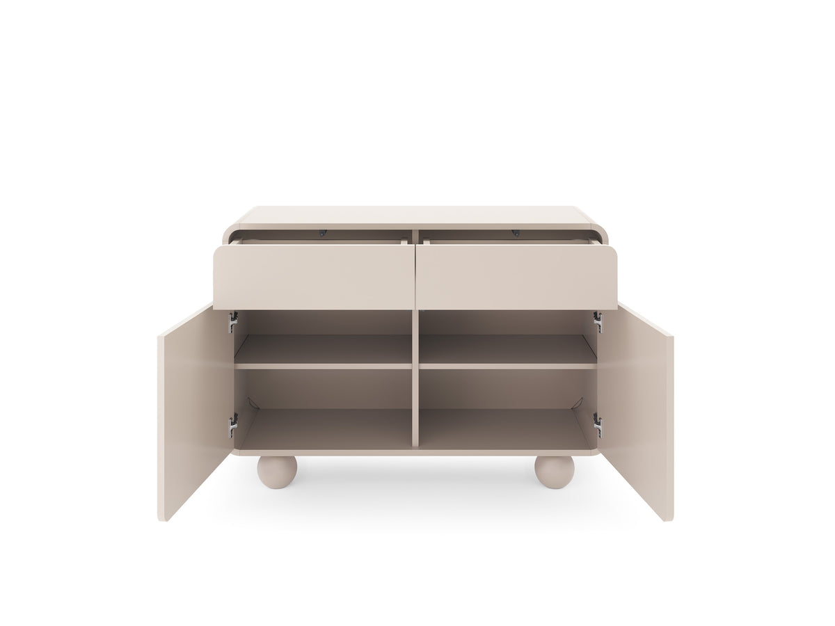 Ballo Sideboard 108x75, Japandi Style – with doors open