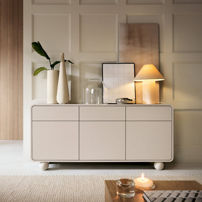 Ballo Sideboard 160x75, Japandi Style – in a room setting