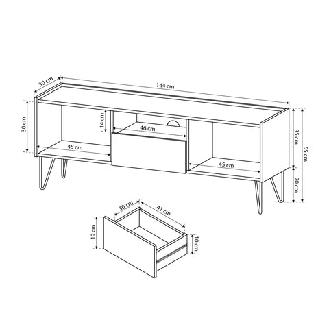 Meuble TV Ballada 144x55 de style glamour - photo 6