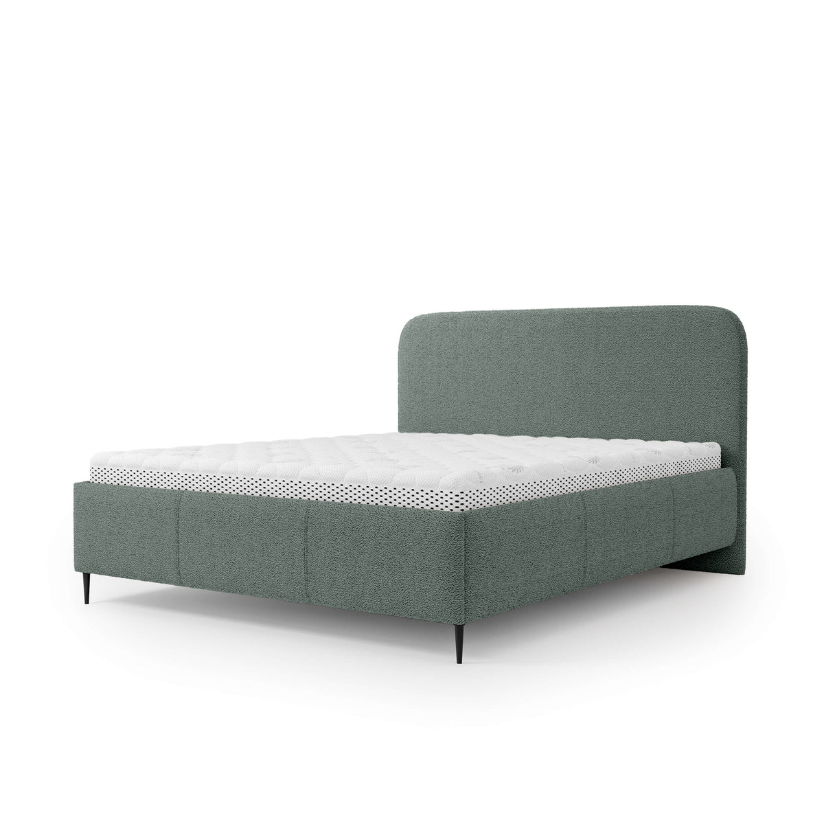 Łóżko tapicerowane z pojemnikiem w stylu nowoczesnym | Edi 140 200 Mgła Oceanu (PERFECT HARMONY 72)