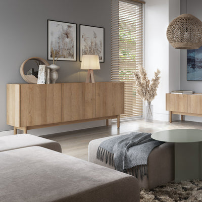 Szafka RTV 144x48 w stylu boho | Anawa