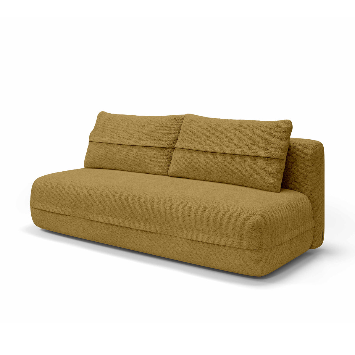 Lento 2 Seater Sofa Bed 206 cm, Minimalist Style – Honey Brown (CREMONA 48)