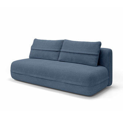 Lento 2 Seater Sofa Bed 206 cm, Minimalist Style – Granite Blue (CREMONA 77)